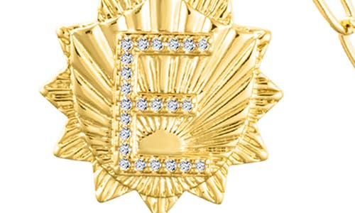 Adornia Initial Cz Pendant Toggle Necklace In Gold-e