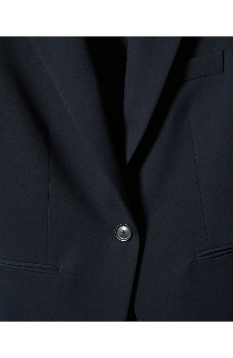 MANGO Fitted Suit Blazer, Alternate, color, Dark Navy
