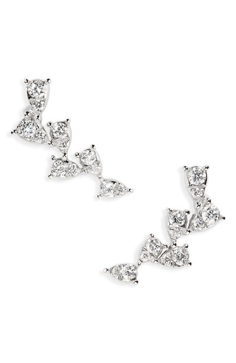 Diamond Diamond Ear Cuffs & Ear Jacket Earrings