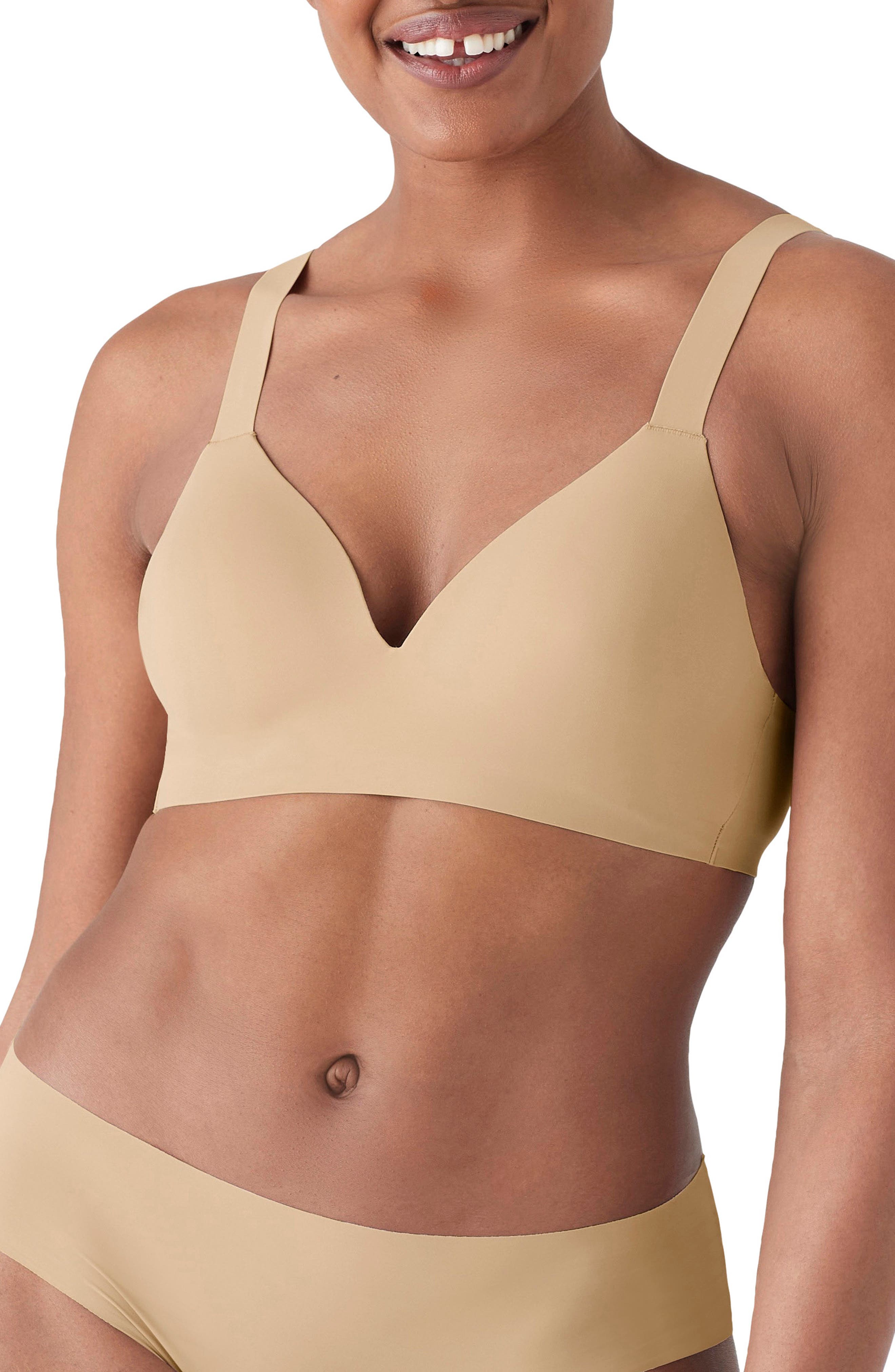 Women's Warner's RN0141A Invisible Bliss Cotton Wirefree Bra with Lift  (Light Grey Heather 36D)