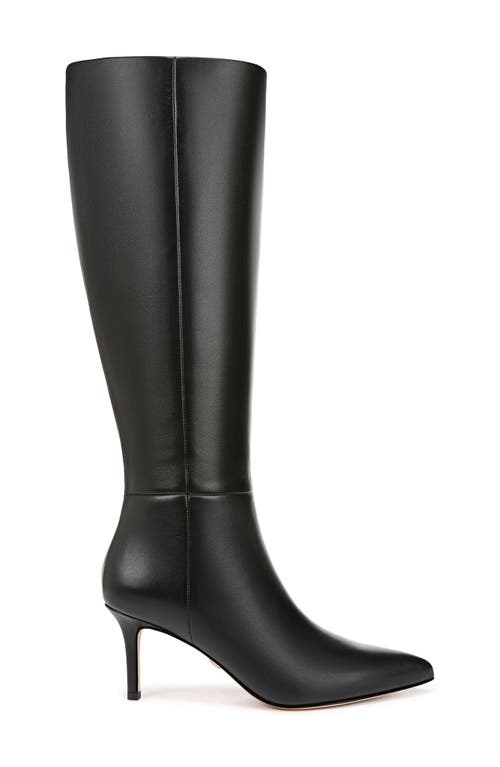 Shop Veronica Beard Lisa Knee High Boot In Black Leather/black Zipper