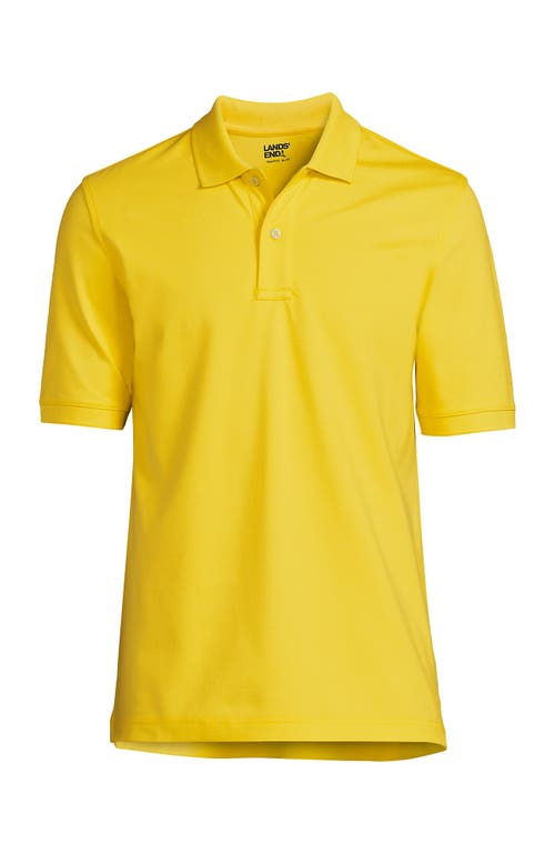 Shop Lands' End Short Sleeve Comfort-first Mesh Polo Shirt In Primrose Yellow