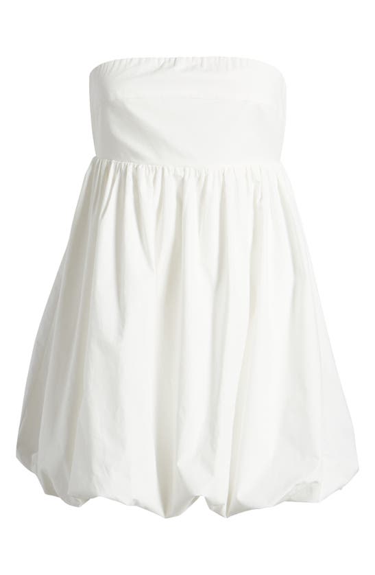 Shop Bp. Strapless Bubble Hem Minidress In White Blanc