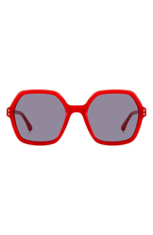Isabel Marant 55mm Gradient Square Sunglasses In Red