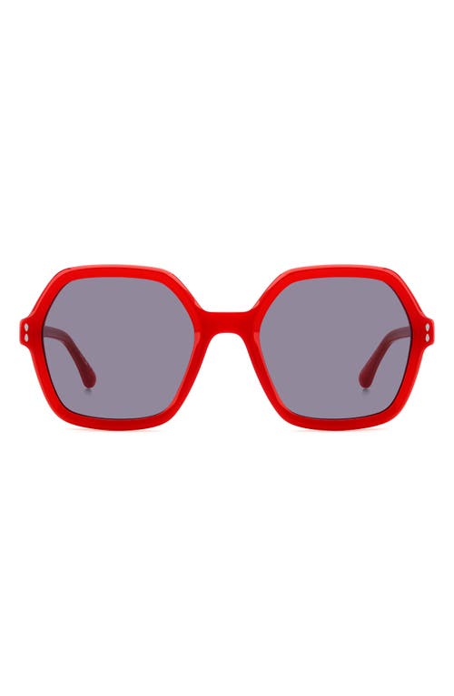 Isabel Marant 55mm Gradient Square Sunglasses in Red/Violet at Nordstrom