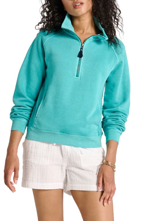 Half Zip Pullover Sweatshirt in Baltic