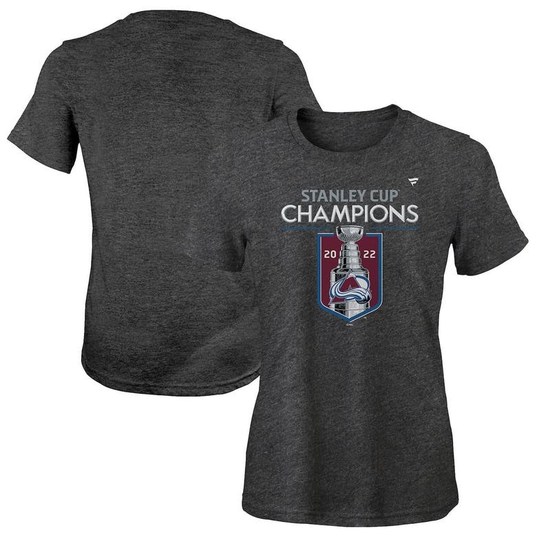 Fanatics Kids' Girls Youth  Branded Heathered Charcoal Colorado Avalanche 2022 Stanley Cup Champions Locker In Heather Charcoal