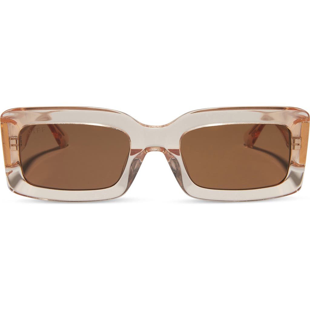 Diff Indy 51mm Rectangular Sunglasses In Gold