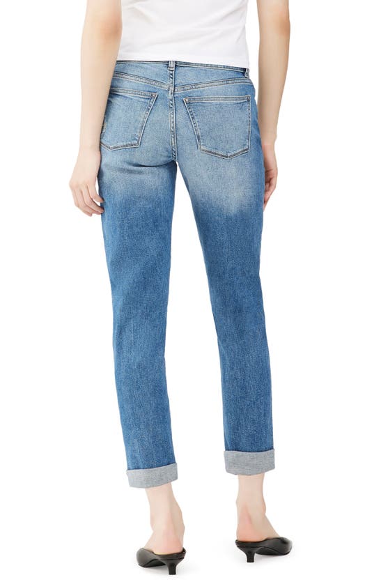 Shop Dl1961 Riley Ripped Boyfriend Straight Leg Jeans In Oasis Distressed