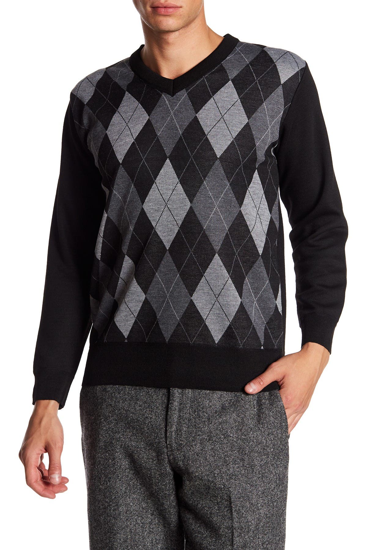 argyle v neck