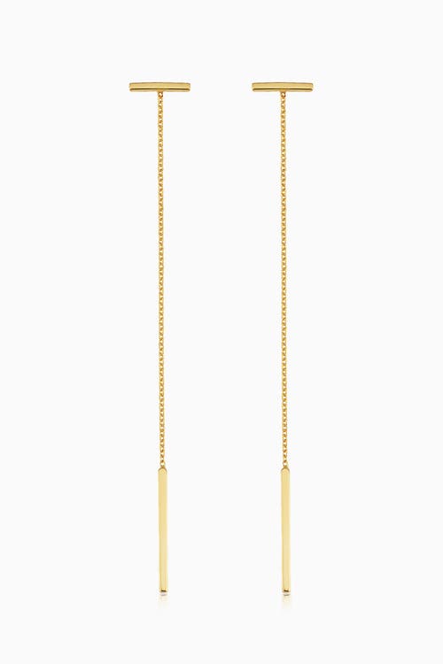 Shop Oradina 14k Yellow Gold Tea Time Drop Earrings