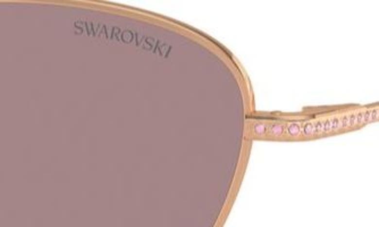 Shop Swarovski 58mm Cat Eye Sunglasses In Rose Gold