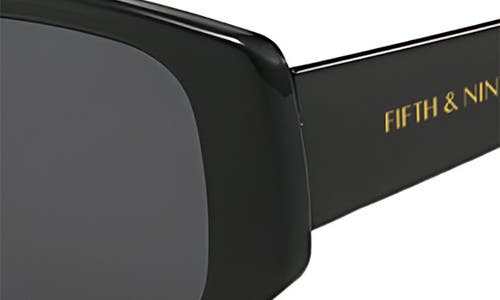 Fifth & Ninth Tara 55mm Polarized Geometric Sunglasses In Black