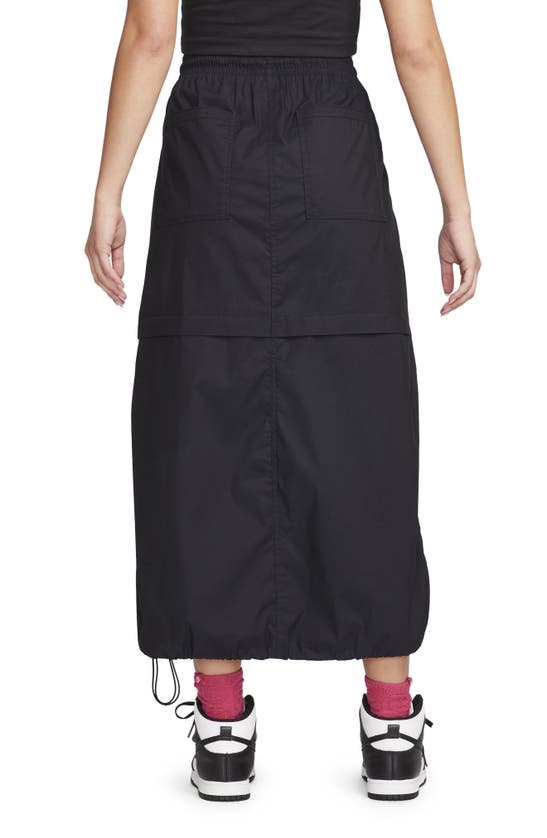 Shop Nike Sportswear Woven Maxi Skirt In Black/ White
