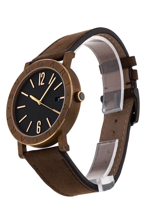 WATCHFINDER & CO. WATCHFINDER & CO. BVLGARI PREOWNED SOLOTEMPO LEATHER STRAP WATCH, 41MM