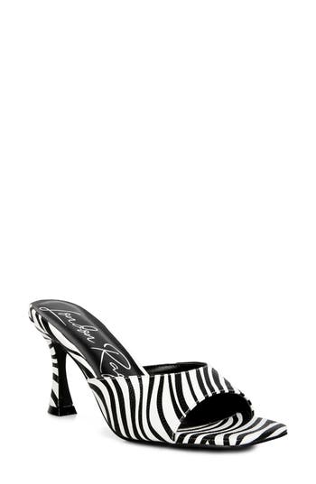 London Rag Roblux Mid Heel Sandals In Black
