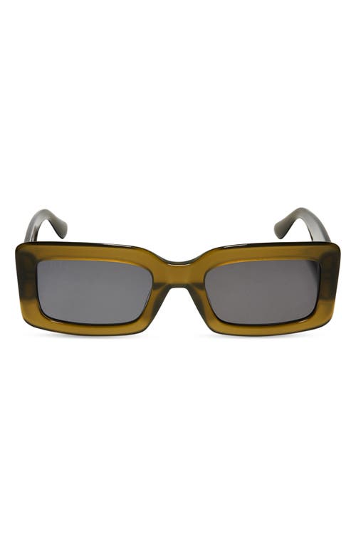 Indy 51mm Rectangular Sunglasses in Olive/Grey