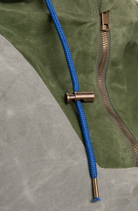 Shop Round Two Waxed Cotton Anorak In Sage