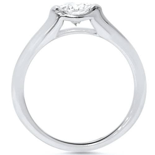 Bliss Diamond 3/4ct Bezel Solitaire Lab Grown Diamond Engagement Ring 14k Gold In 14k White Gold