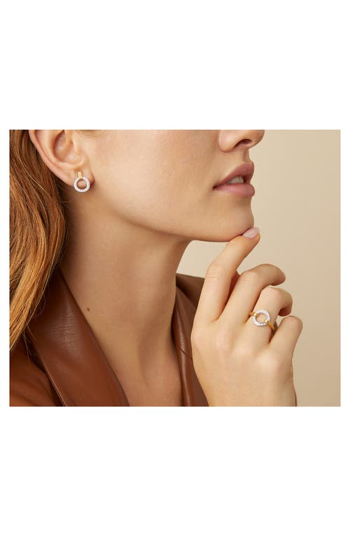 Marco Bicego 18k Yellow & White Gold Jaipur Link Diamond Flat Link Stud Earrings In Yellow Gold