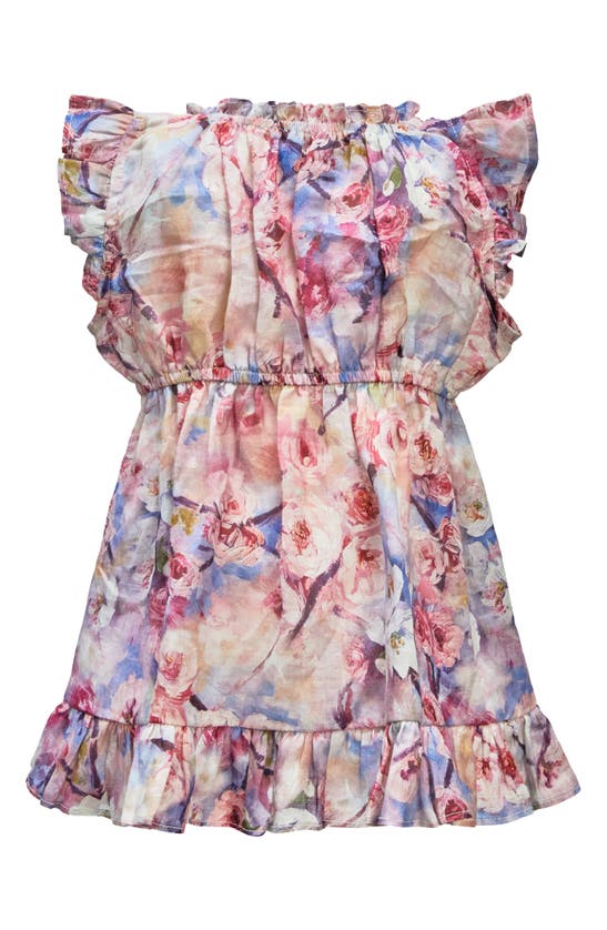 Shop Bardot Junior Kids' Ayala Floral Dress In Azure Flor