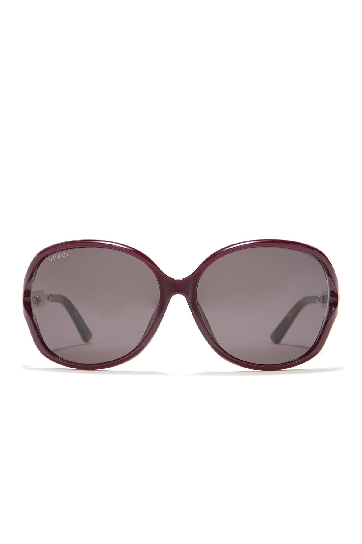 Gucci 62mm Oversized Sunglasses In Burgundy Gold Grey