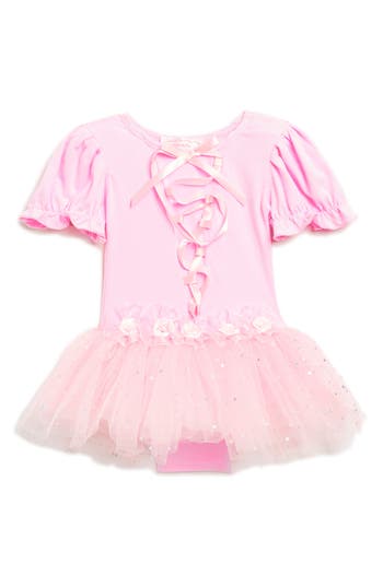 Popatu Kids' Lace-up Dance Dress In Pink