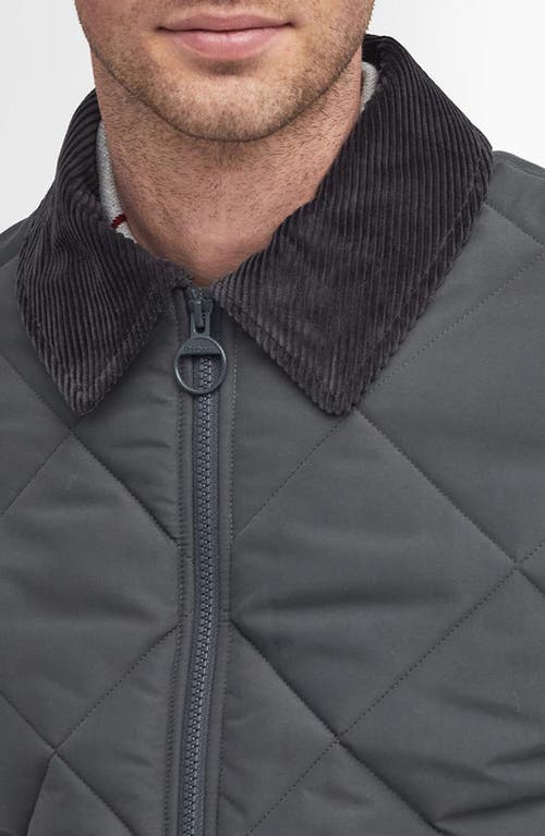 Shop Barbour City Chelsea Quilted Jacket In Charcoal