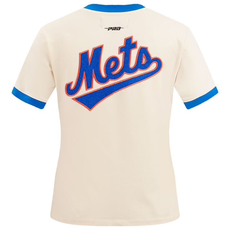 Shop Pro Standard Cream New York Mets Retro Classic Ringer T-shirt