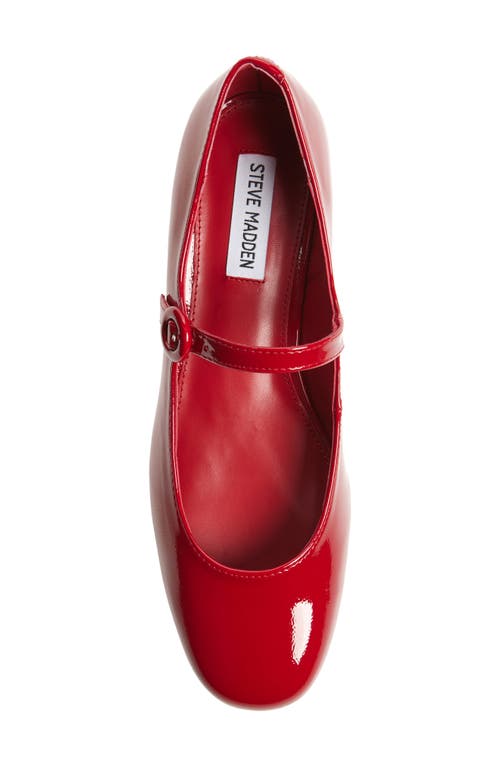 Steve Madden 【简约纯色】思美登2024新款方头玛丽珍鞋teresa In Red Patent