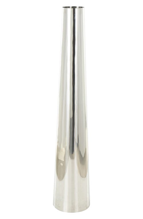 Vivian Lune Home Stainless Steel Vase In Silver