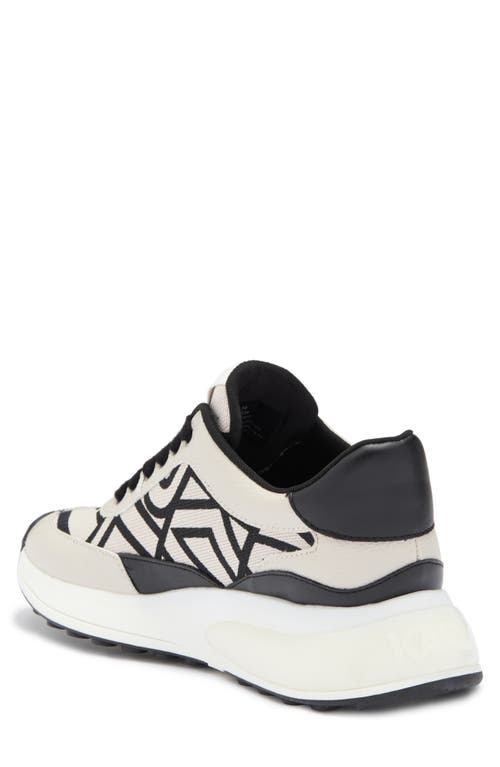 Karl Lagerfeld Paris Dallas Lace-up Sneaker In Soft White/black