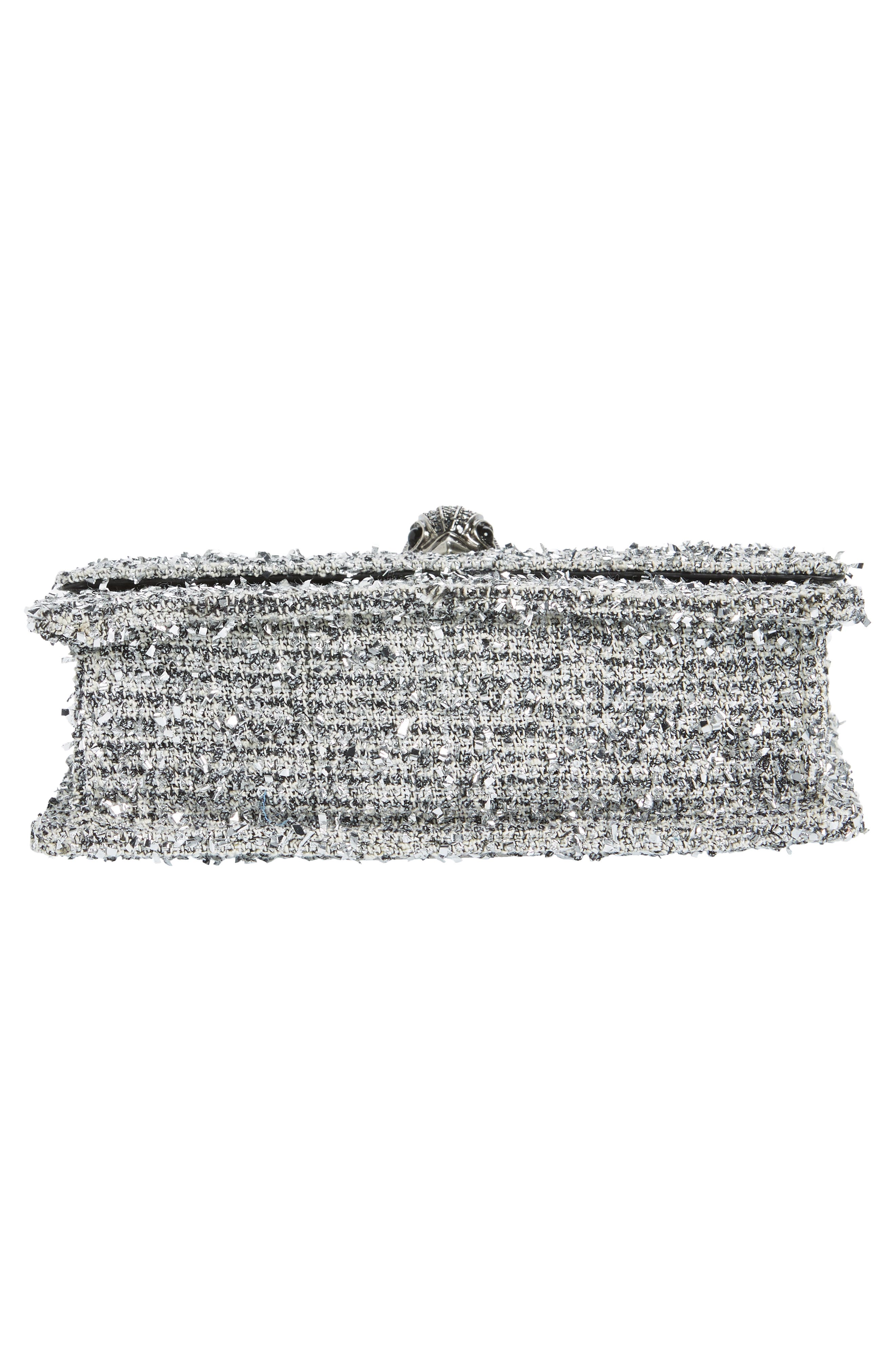Kurt Geiger London Shoreditch Bow Small Glitter Shoulder Bag - Silver