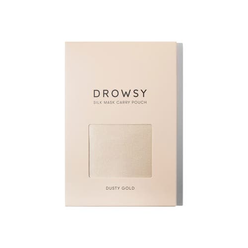 Drowsy Sleep Co . Silk Carry Pouch In Dusty Gold