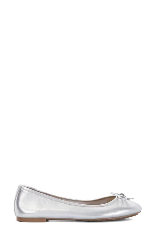 Shop Dune London Hallow Flat In Silver