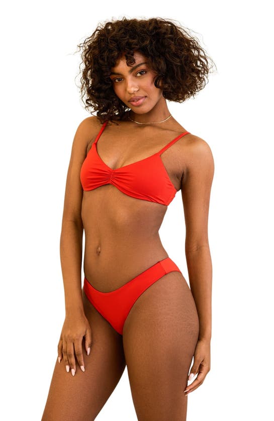 Dippin Daisys Nocturnal Cheeky Bikini Bottom In Poppy