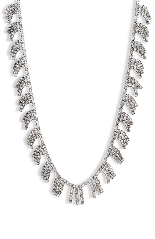 ROXANNE ASSOULIN On the Fringe Crystal Collar Necklace in Rhodium/Clear at Nordstrom