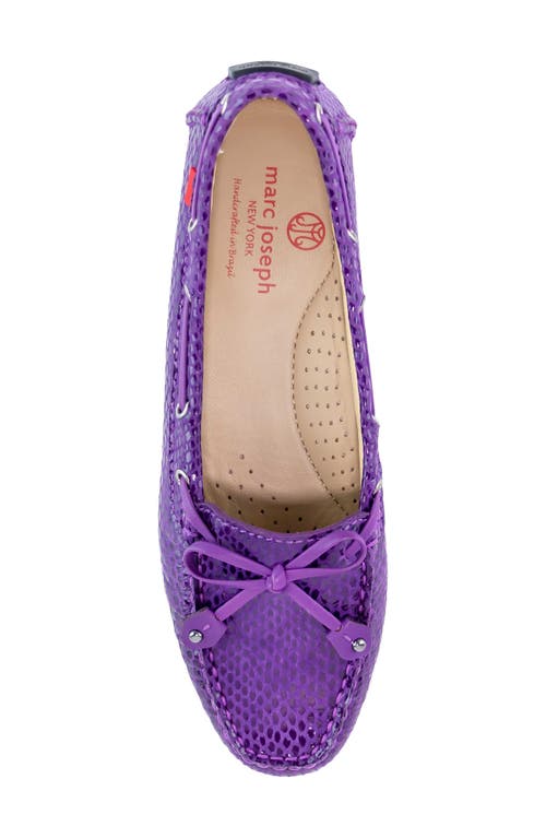 Shop Marc Joseph New York Cypress Hill Driving Loafer In Aubergine Snake