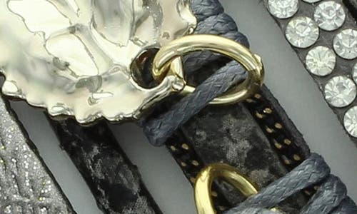 Shop Olivia Welles Julisa Magnetic Stack Bracelet In Gold/black
