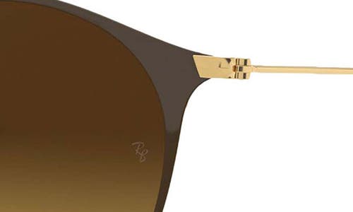 Shop Ray Ban Ray-ban 52mm Round Sunglasses In Brown/gold