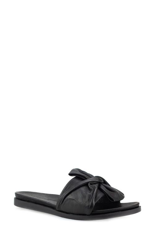 Diona Slide Sandal in Black Leather
