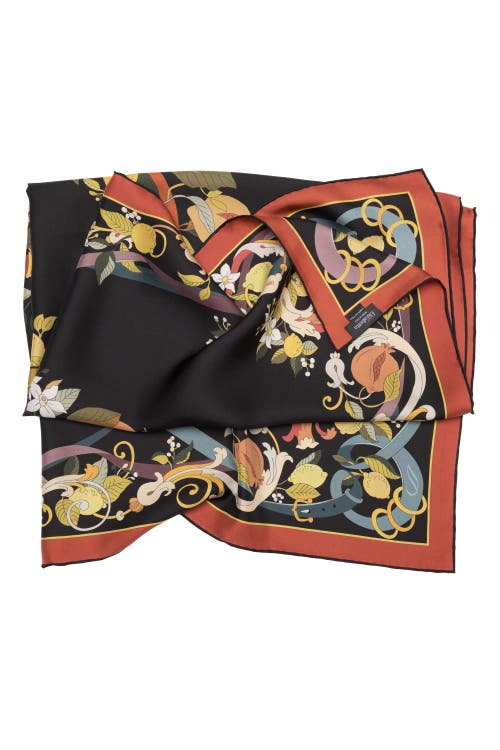 Shop Elizabetta Anthea - Hand Rolled Silk Foulard For Women In Black