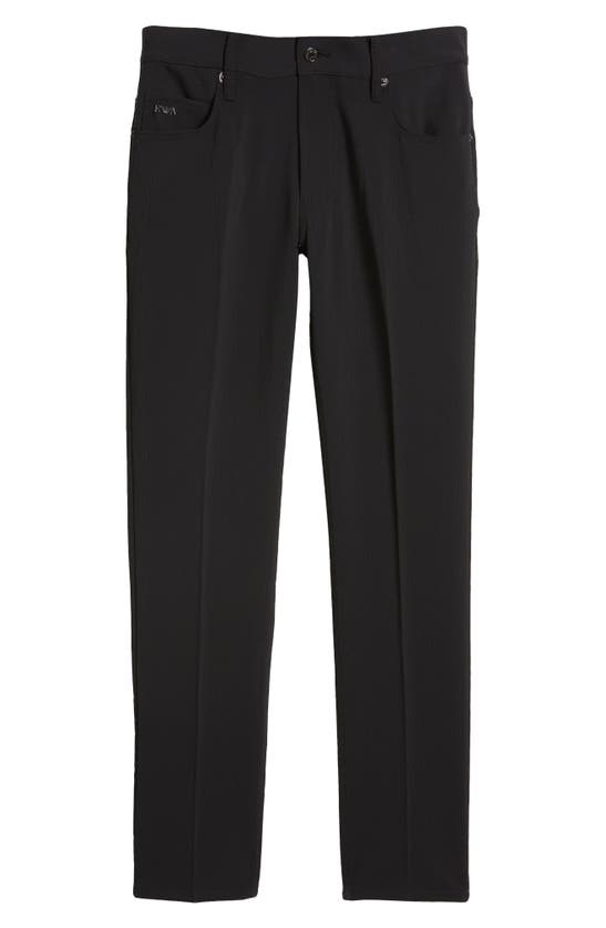 Shop Emporio Armani Techno Five-pocket Corduroy Pants In Black