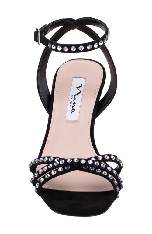 Nina Laura Ankle Strap Sandal In Black