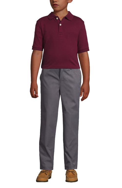 LANDS' END LANDS' END SCHOOL UNIFORM KIDS SHORT SLEEVE INTERLOCK POLO SHIRT 
