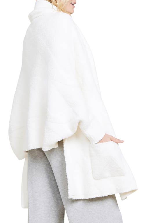 Barefoot Dreams Cozychic® Cable Knit Blanket Wrap In Pearl