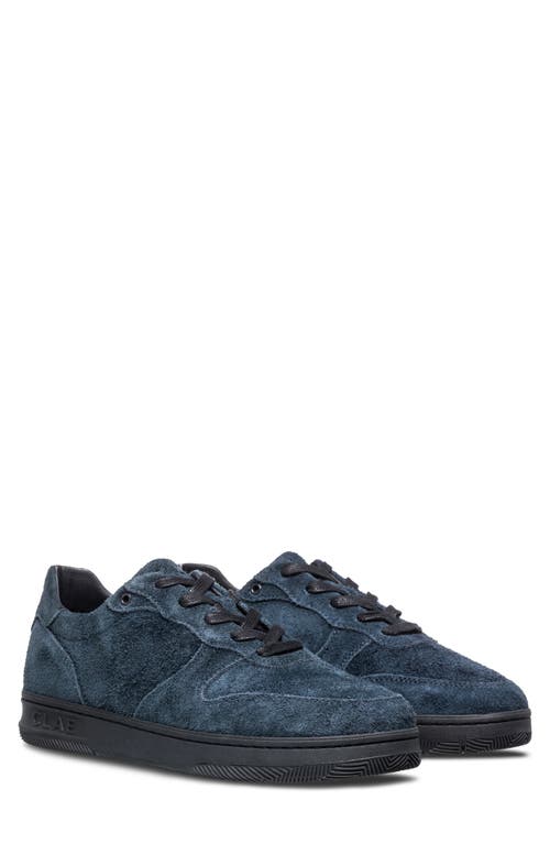 CLAE Malone Leather Sneaker in Navy Black 