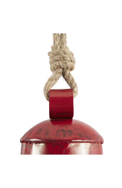 Willow Row Eclectic Set Of 3 Decorative Meditation Bells In Red