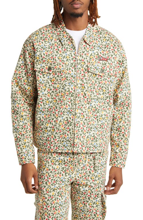 Shop Icecream Can Can Floral Zip Jacket In Fog