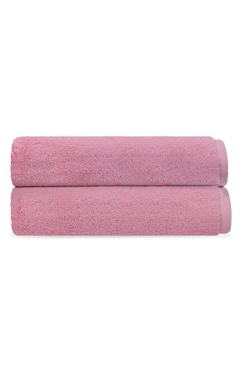 Shop Brooks Brothers Puresoft 2-piece Turkish Cotton Bath Towel Set In Pink